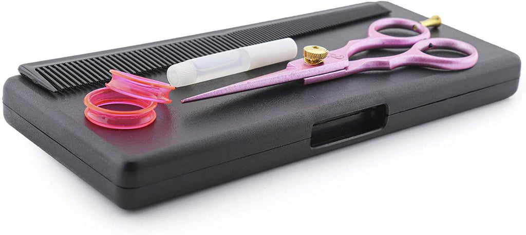 Haryali Pink 5.5" Hair Cutting Salon Barber Scissors With Adjustable Screw - HARYALI LONDON